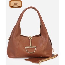Alessia Bag Nora Hakiki Süet Metal Tokalı Omuz Çantası