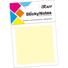 Raff Pastel Sarı Yapışkanlı Not Kağıdı ( 75 mm x 75 Mm)