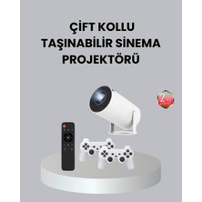 Epilons 4K Wi-Fi 6 Projeksiyon Cihazı – 10.000+ Oyun Desteği, Kablosuz Bağlantı ve Çoklu Giriş Portları