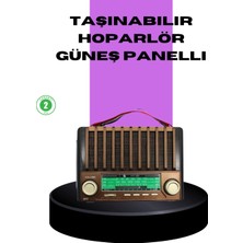 Epilons Güneş Enerjili Taşınabilir Radyo ve Bluetooth Hoparlör Çok Fonksiyonlu