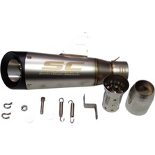 Modifiye Egzoz Titanium 335*51MM (Rialli) (Sc Project Görünümlü)