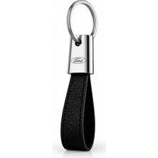 SAVEK Lüks Ford Anahtarlık Metal Deri – Premium Şık Tasarım 11 x 2 cm Çift Tarafı Logolu Araba Aksesuar
