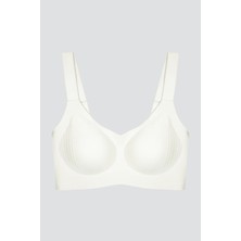 Cottonhill Seamless Bra - Curve | Krem Lazer Kesim Dikişsiz Toparlayıcı Büyük Beden Kadın Sütyen