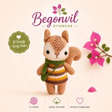 Carmelina Sincap El Örgüsü Oyuncak, Amigurimi, Doğal Örgü Oyuncak 