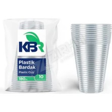 4 Adet Kbr Plastik Bardak 180 cc 10'lu