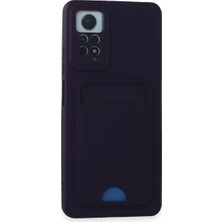 Olinea Newface Redmi Note 11 Kılıf Kelvin Kartvizitli Silikon - Derin Mor