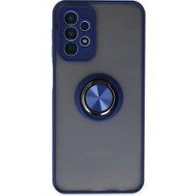 Olinea Newface Galaxy A23 4g Kılıf Montreal Yüzüklü Silikon Kapak - Lacivert
