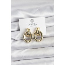 Gold Renk Pirinç Kadın Küpe