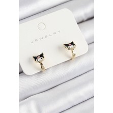 Pirinç Kuromi Model Gold Renk Çocuk Küpe