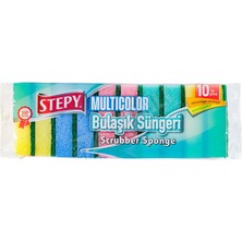 3 Adet Stepy Rengarenk Bulaşık Süngeri 10 Lu