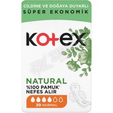 Kotex Natural Ultra Quadro Normal 20'li