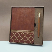 Marsilyan Öğretmenler Günü Hediyesi Kutulu Deri Defter Kalem Seti