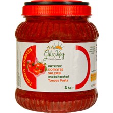 GüleçKöy Güleç Köy Organik Domates Salçası 2 kg Katkısız Türkiye Menşeli Lezzetli Salça