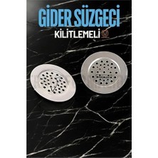 Mey Ithalat® Kilitlenebilir Metal Lavabo Evye Süzgeci 2 Adet 721234