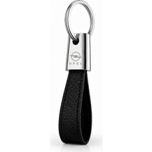 SAVEK Lüks Opel Anahtarlık Metal Deri – Premium Şık Tasarım 11 x 2 cm Çift Tarafı Logolu Araba Aksesuar