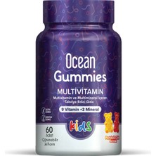 Orzax Ocean Gummies Multivitamin Kids 60 Jel Form Türkiye Menşeli 9 Vitamin ve 3 Mineral İçerir