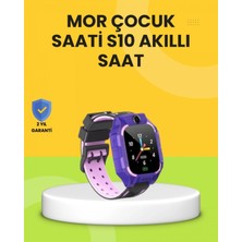 Marsilyan S10 Akıllı Çocuk Saati Mor Tasarım Adımsayar ve Alarm Fonksiyonlu