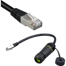PM-24593 Erkek - Dişi IP68 Su Geçirmez RJ45 Konnektör  Powermaster