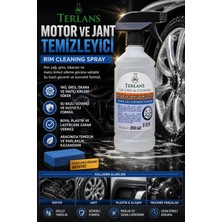 Terlans Motor ve Jant Temizleyici 500 ml | Güçlü Yağ & Gres Çözücü Sprey | Rim Cleaner & Engine Degreaser | Profesyonel Araç Temizleme Solüsyonu