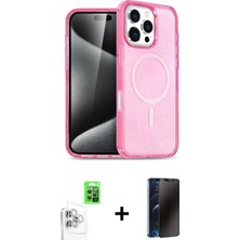 Marsilyan™- iPhone 16 Pro Kılıf Nova Asil Prime - Siyah 3D Antistatik Hayalet Cam Ekran Koruyucu + Raze Metal Kamera Lens - Bz