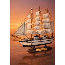 Marsilyan Kişiye Isme Özel Büyük Boy El Yapımı Ahşap Yelkenli Gemi Maketi 33 x 33 cm – Premium Hediye 531 F