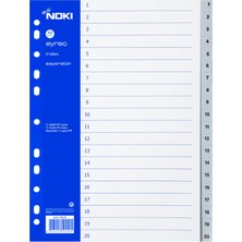Noki Ayraç Pp 1-20 Rakamlı Sekme Ayraç