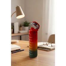 leela Home Renkli Cam Motivasyon Matarası 550 ml