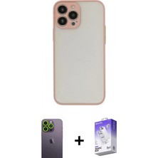 Pileli Store Pilelistore™ iPhone 13 Pro Max Kılıf Ahenk Çizgi Serisi - Siyah Bilvis 5in1 3D Magic Cam Ekran Koruyucu + Neon Fosforlu Kamera Lens - Yl