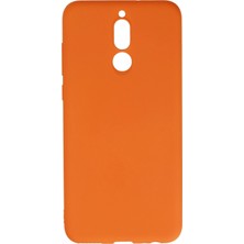 Mey Ithalat®  Huawei Mate 10 Lite Kılıf Nano Içi Kadife Silikon - Turuncu