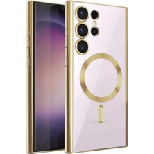 Olinea Newface Galaxy S25 Kılıf Kross Magneticsafe Kapak - Gold