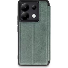 Olinea Newface Redmi Note 13 5g Kılıf Flip Cover - Koyu Yeşil
