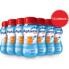 Aptamil Çocuk Sıvı Devam Sütü 1 Yaş+ 200 ml - 12'li Pronutra İçerikli Besin Desteği