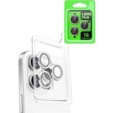 Mey Ithalat®   Iphone 16 Pro Raze Metal Kamera Lens - Beyaz