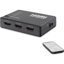 Marsilyan HDMI Switch Kumandalı 5 In 1 Out - Siyah HDX1272