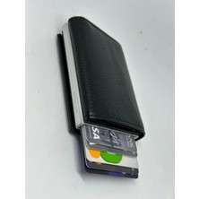 Trend Cüzdan Mekanizmalı Otomatik Kredi Kartlık Hakiki Deri