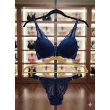 Love Angels V Detaylı Balenli Dolgulu Iç Çamaşır Takımı