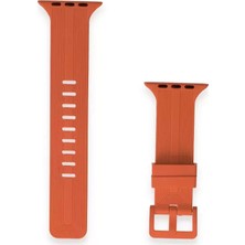 Senka Newface Watch 38MM KR408 Çizgili Silikon Kordon - Turuncu