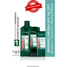 Yves Rocher Arındıcı Orjinal Boy Saç Seti- Şampuan 300 ml & Saç Kremi 200 ml & Peeling ve Maske 200 ml