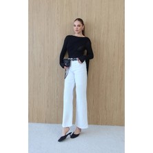 Roea Yüksek Bel Comfort Jean Beyaz