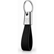 SAVEK Lüks Peugeot Anahtarlık Metal Deri – Premium Şık Tasarım 11 x 2 cm Çift Tarafı Logolu Araba Aksesuar