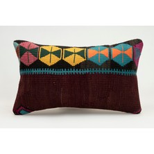 Kilim Wholesale El Yapımı Eski Kilimden Yapılmış Vintage Kırlent Kılıfı, Yün, 30X50 cm