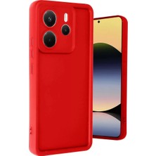Olinea Newface Redmi Note 14 4g Kılıf Viera Silikon - Kırmızı
