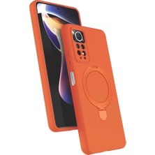 Senka Newface Redmi Note 12 4g Magsafe Standlı Kapak - Turuncu