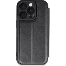 Olinea Newface Iphone 16 Kılıf Flip Cover - Siyah