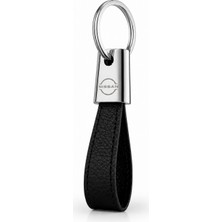 SAVEK Lüks Nissan Anahtarlık Metal Deri – Premium Şık Tasarım 11 x 2 cm Çift Tarafı Logolu Araba Aksesuar