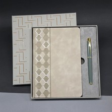 Marsilyan Deri Defter ve Kalem Set
