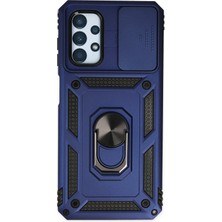 Mey Ithalat®  Samsung Galaxy A33 5g Kılıf Pars Lens Yüzüklü Silikon - Lacivert