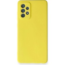 Mey Ithalat®  Samsung Galaxy A72 Kılıf Nano Içi Kadife Silikon - Sarı