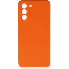 Mey Ithalat®  Samsung Galaxy S21 Fe Kılıf Nano Içi Kadife Silikon - Turuncu