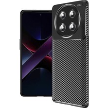 Mey Ithalat®  Honor Magic 7 Lite Kılıf Auto Focus Karbon Kapak - Siyah
